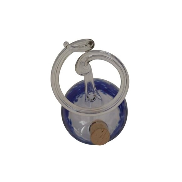 Venetian Glass Dip Fountain Pen with Colored Glass Inkwell Like New Blue - Picture 7 of 10